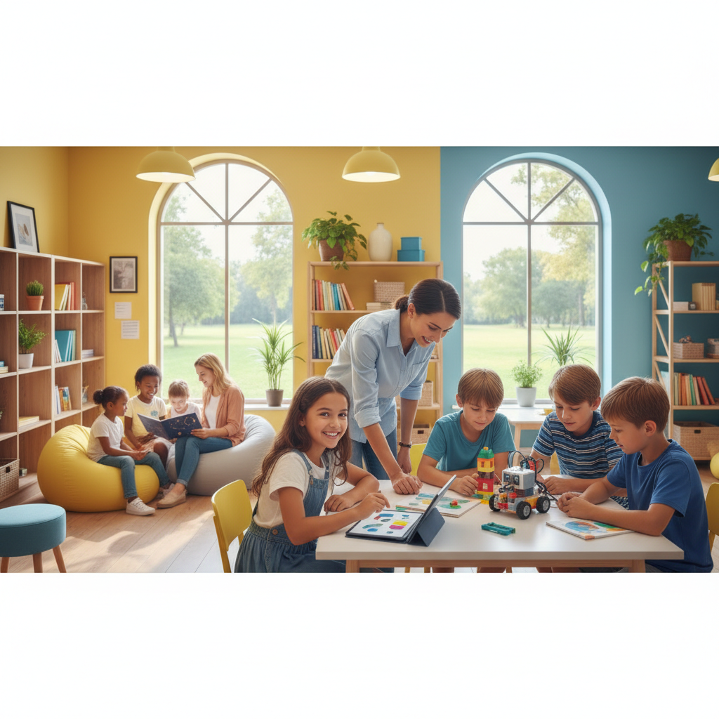 AI-generated illustration for: Empowering After-School Programs with LearnSpark