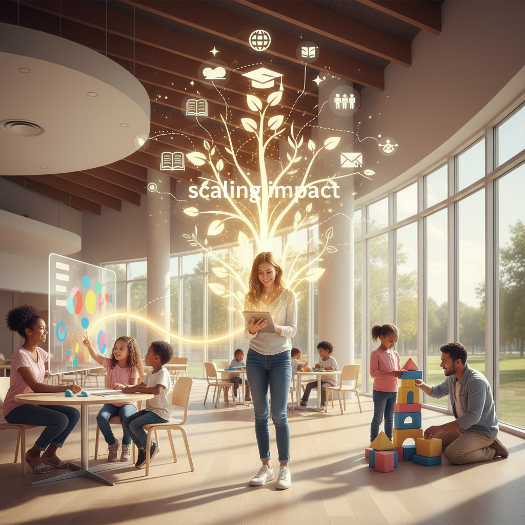 AI-generated illustration for: Scaling Impact: LearnSpark for Educational Nonprofits