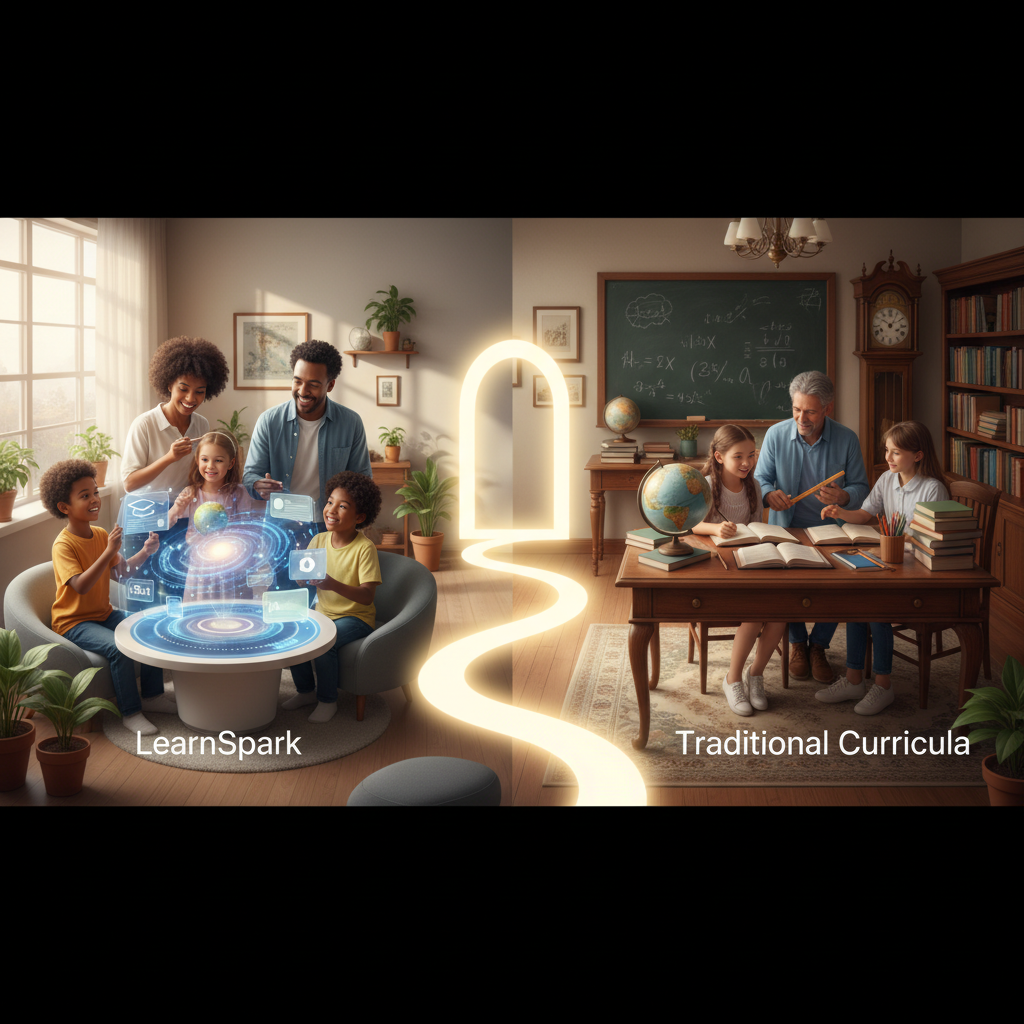 AI-generated illustration for: LearnSpark vs Traditional Curricula: Choosing the Right Path
