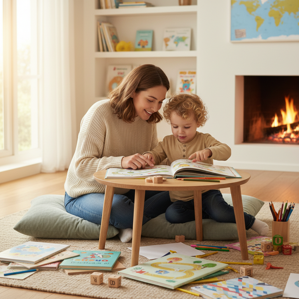 AI-generated illustration for: The Best Preschool Homeschool Curriculum: A Simple Guide for 2025